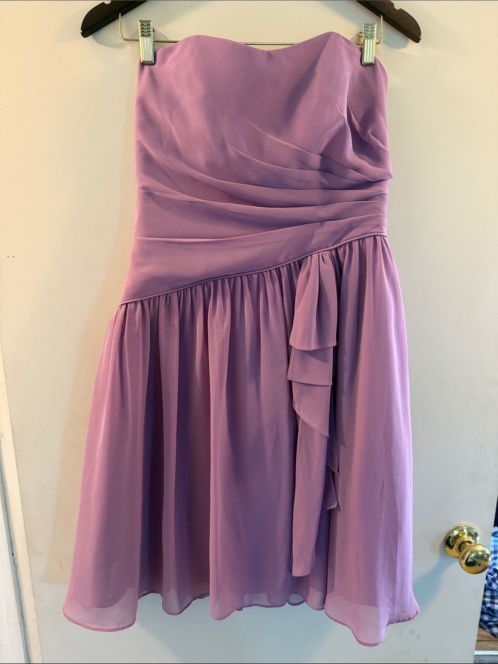 Alfred Angelo Women’s Strapless Lavender Chiffon Cocktail Dress Sz